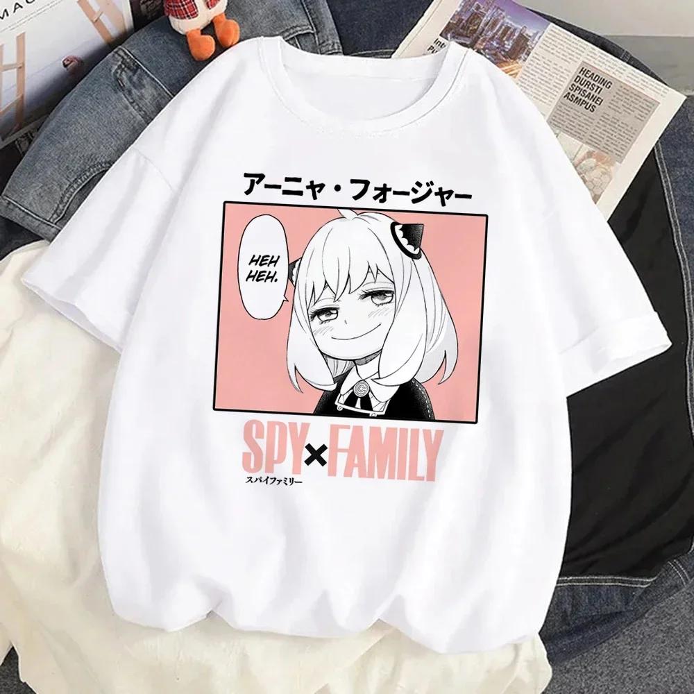 Loid Forger Yor Forger Anya Forger T-skjorte Tegneserie Manga Anime Harajuku Grafisk Kawaii T-skjorte for kvinners skjorte
