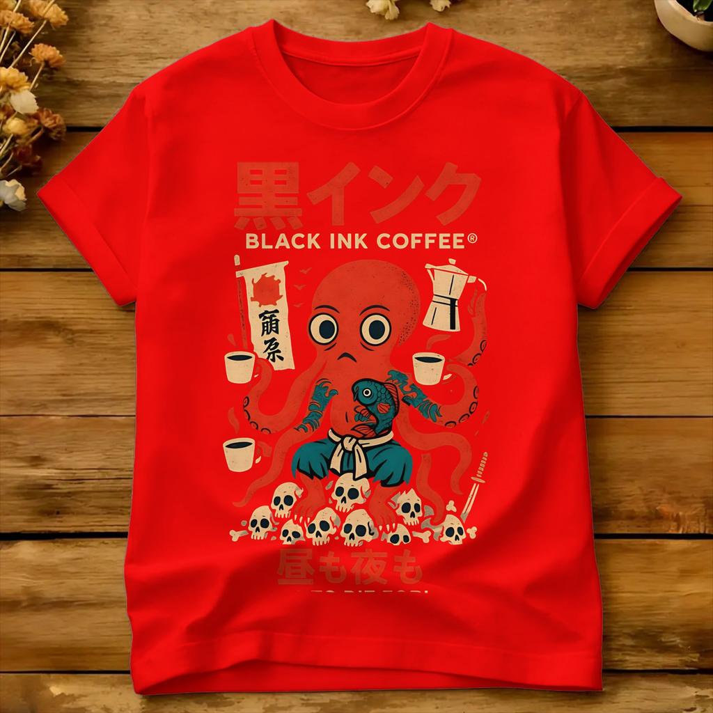 Oversized TShirt Osaka Drunken Octopus 100 Cotton TShirts Takoyaki Hipster Tshirt For Unisexs Summer Awesome Short Sleeve Tops