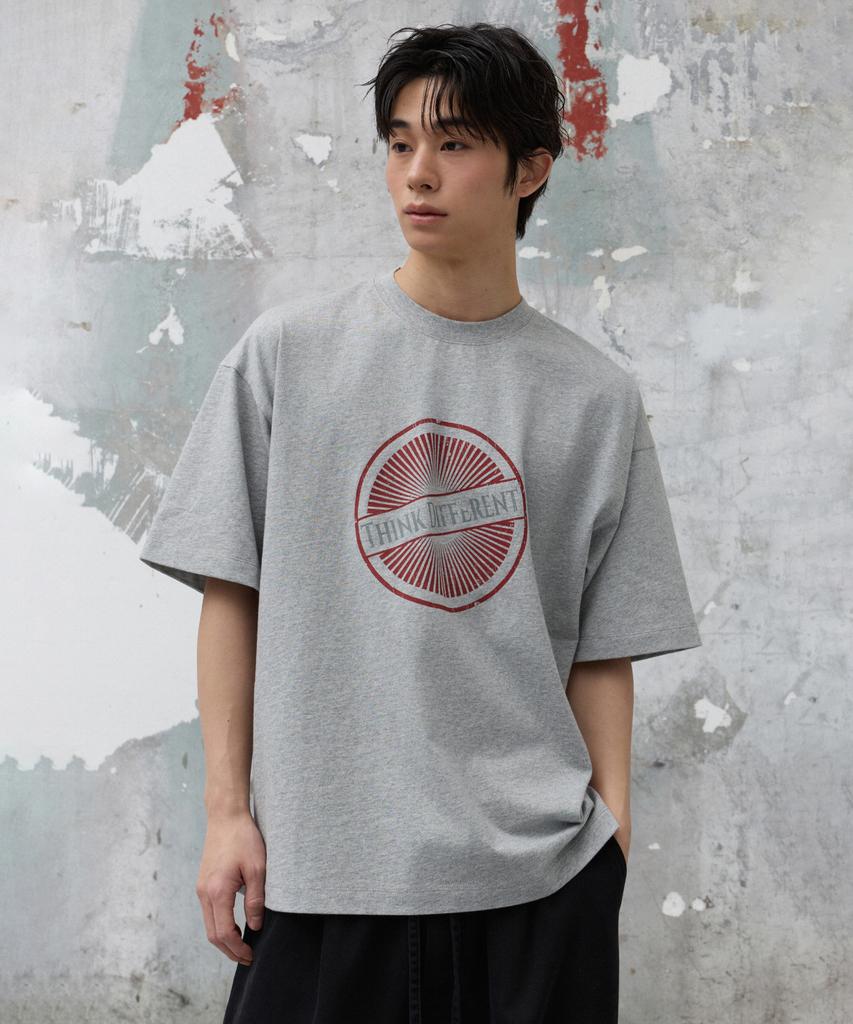 AGOD Td Circle Logo Half T-Shirt [Gray]
