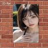 Anime Iron Wall Art Sign, Metal Female Portrait Decor for Home Bar Cafe Decor