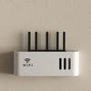 Wall Mounted WiFi Router Shelf Plastic Power Cable Organizer  for Power Strips & Home Decor