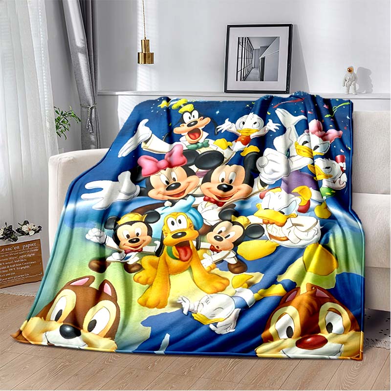 Mickey Mouse and Donald Duck Print Queen Size Blanket,Super Soft Bed Blanket,Lightweight Fuzzy Cozy for All Seasons,Holiday Gift