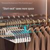 Thickened Non-Slip Short Neck Sweater Hanger with Anti-Shoulder Design and Double Position Drying Rack