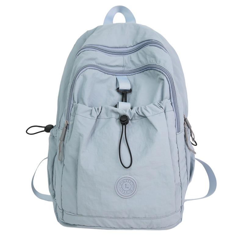 Schoolbag New Fresh Junior High School Backpack College Bag Large Capacity Nylon Commuter Casual Versatile Backpack