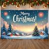 Happy Winter Sign Decorative Branches Winter Banner Holiday Backdrop Snowman Design Snowman Display For Photo Shoot Christmas
