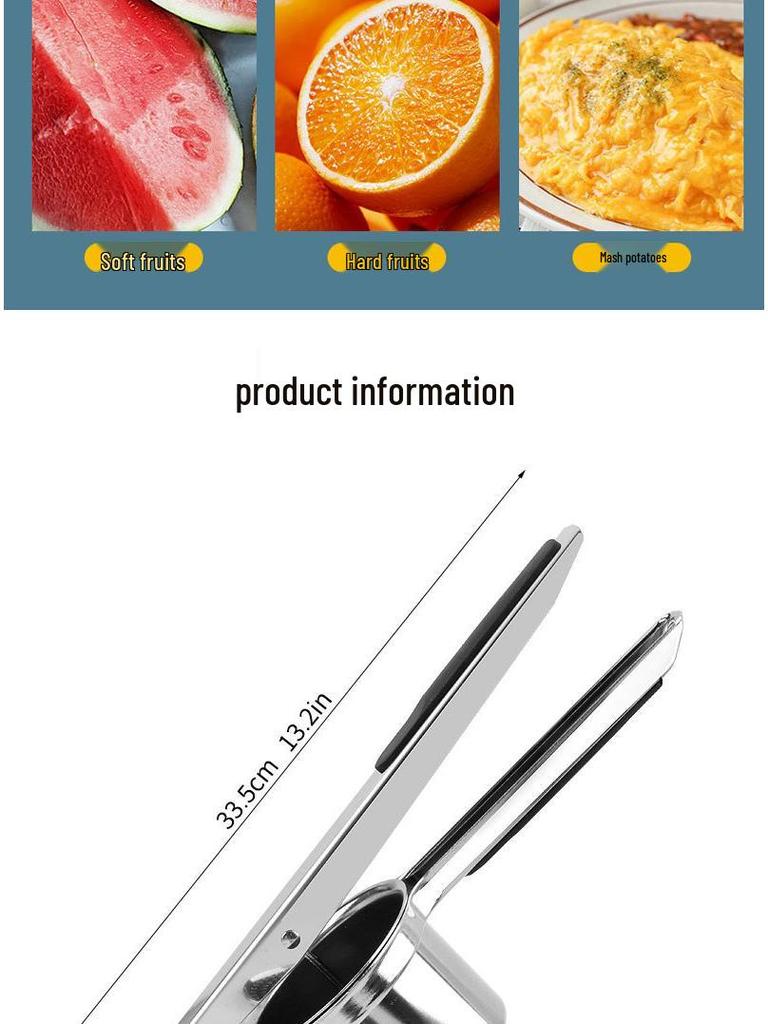 Stainless Steel Manual Potato Masher and Crusher
