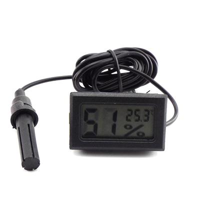 LCD Display Professional Mini Probe Digital LCD Thermometer Hygrometer Humidity Temperature Meter Indoor Digital Black White