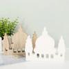 Wodden Ramadan Wooden Ornament Handmade Eid Party Props Simple Eid Mubarak Ornament  Scene Props