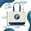 Sac shopping - PLANETEE - Sac fond bleu « Bazar d'un Julien d'amour » - Coton 40x45 cm - Design graphique - Fabriqué en France