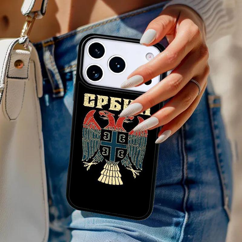 Flag of Serbia Serbian Phone Case For iPhone 17 Air 14 15 13 12 Max Cover For Apple 14 15 16 16e 11 Pro Max Plus Coque