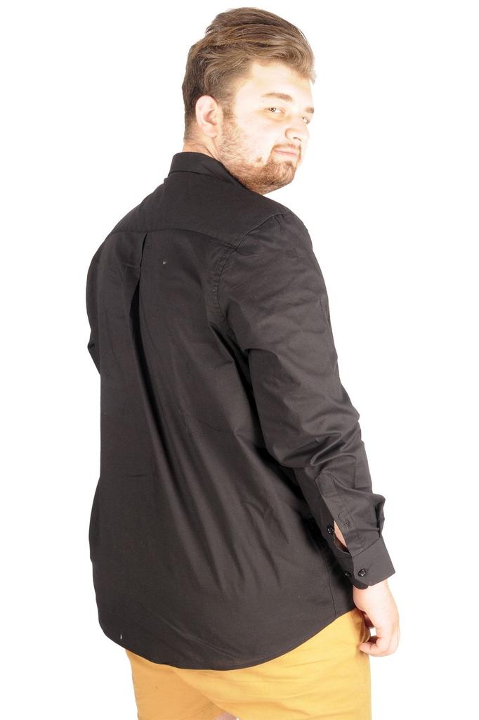 Men's Plus Size Plus Size Shirt Mode Xl Plus Size Men's Classic Pocket Shirt Lycra 20350 Black