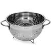 Navaris Stainless Steel Colander - Stainless Steel Drainer Ø 24 Cm X 14 Cm - Stand Colander with Handle - Kitchen Utensil for