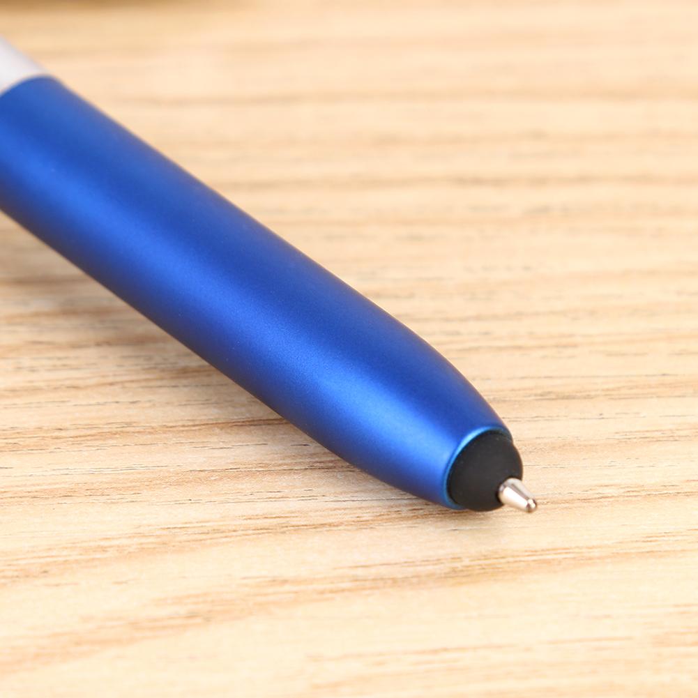 1pcs 4 In 1 Ballpoint Pen with LED Light Black Ink Pen with Folding Phone Holder School Office Stationery