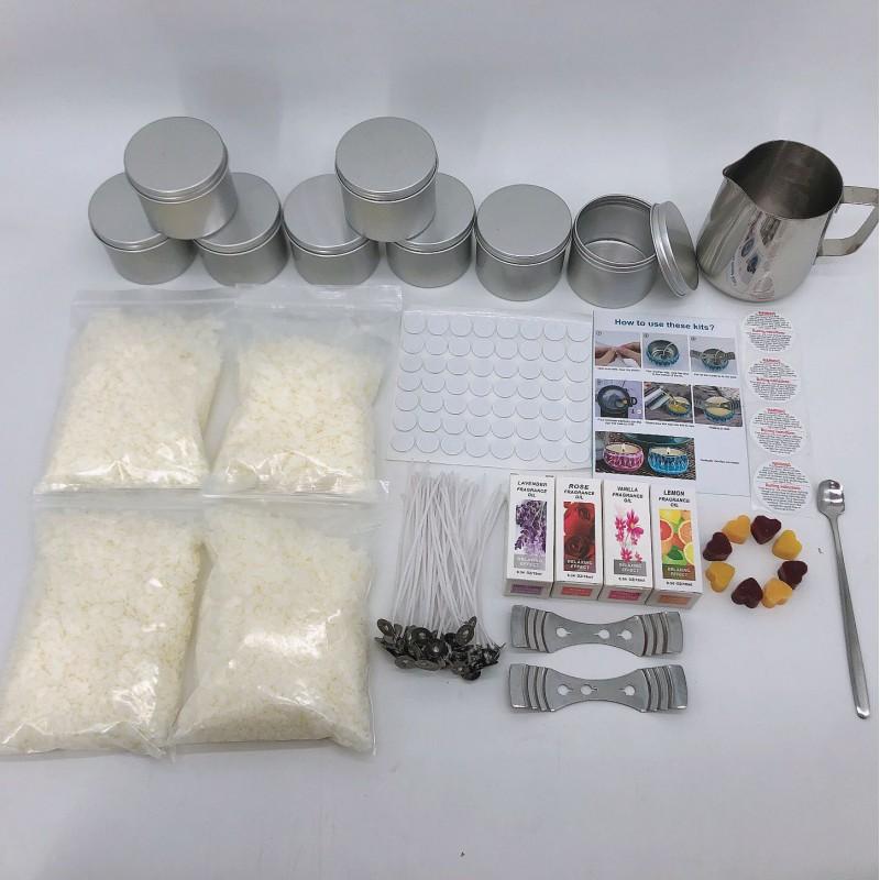 DIY Scented Candle Making Kit With Tin Container Beeswax Soy Wax Options Home Crafters