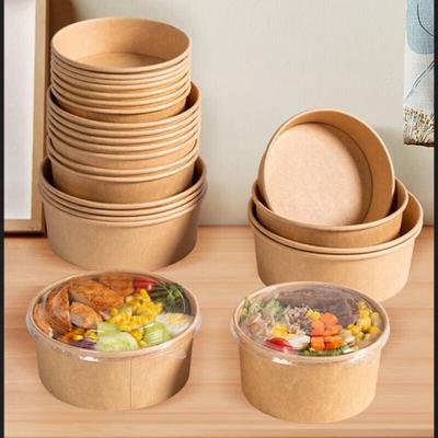 Disposable Kraft Paper Takeaway Bowls