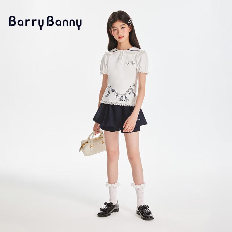 BARRY BANNY Girls' Double-Sided Breathable Short Sleeve T-Shirt
