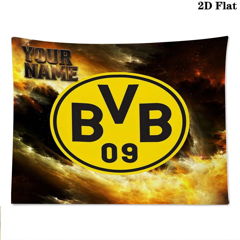 Borussia Custom Name Wall Tapestry Aesthetic Wall Hanging Printed Fabric Blanket Decorative Tapestries for Bedroom Living Room Home Decor