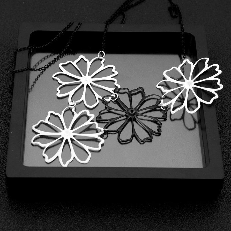 Meier Jewelry suit women's eleganteasiest for match small kickball flower pendant necklace earrings accessories