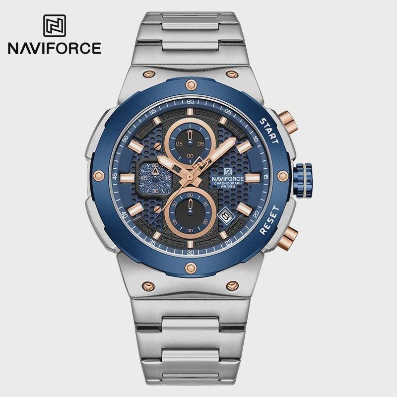 Man Quartz Watch Luxury Luminous Chronograph Wristwatch Stainless Steel Waterproof Men Date Calendar Clock