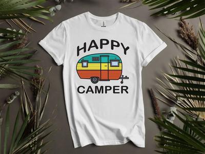 Happy Camper Grill Crew Friends Funny Camp Hoodie Tshirt Men Women Unisex AD966