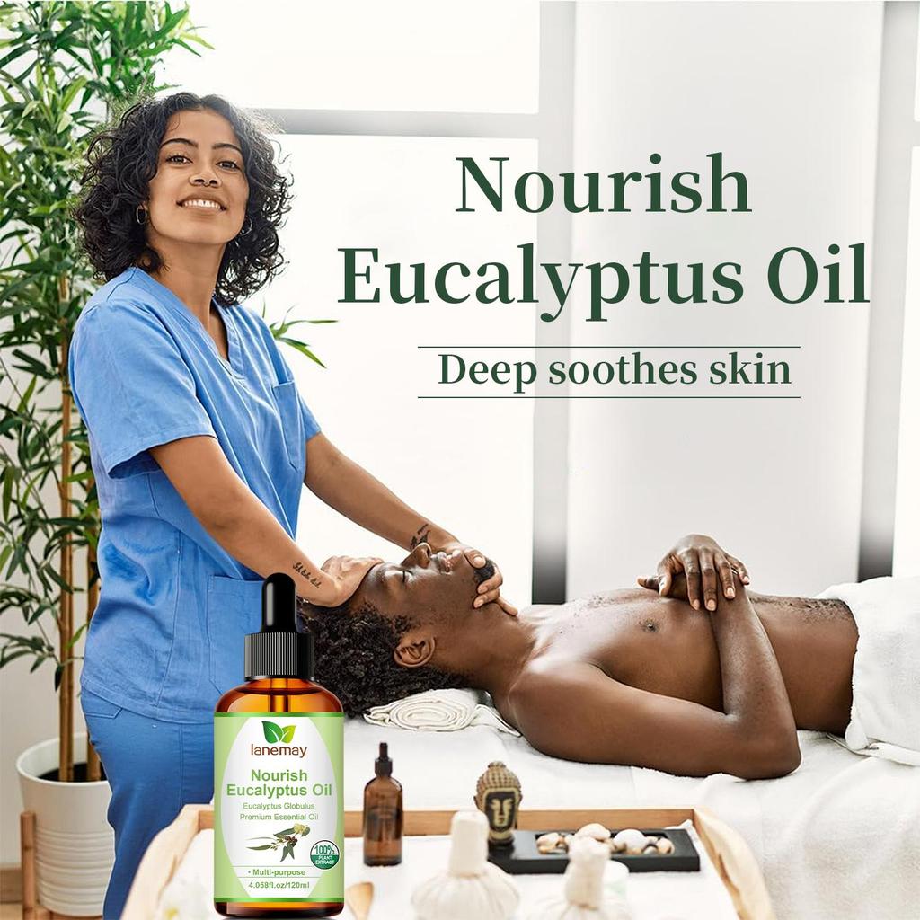 Nourish Eucalyptus Oil-Deep Soothes Skin & Nourishes Hair-Instils Romantic Vibe-Suitable for All Skin Types, 120ml