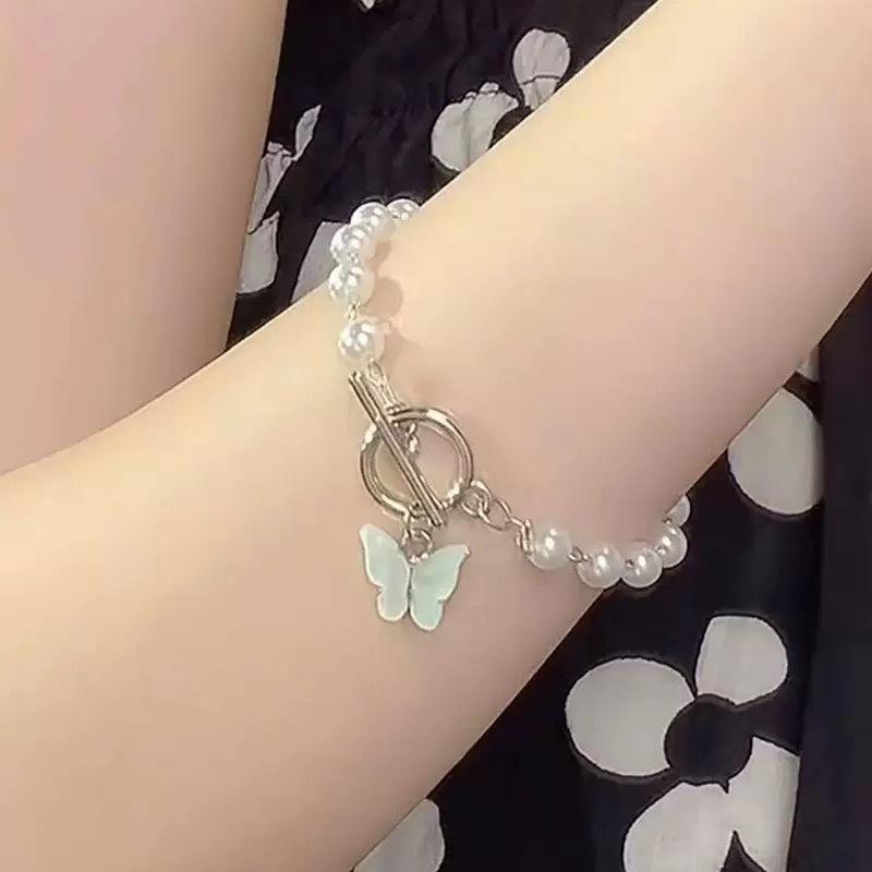 Super Immortal Ocean Wind Mermaid Bracelet Four Pack Mermaid Language Sea Blue Pearl Light Luxury Niche Exquisite Couple Bracelet