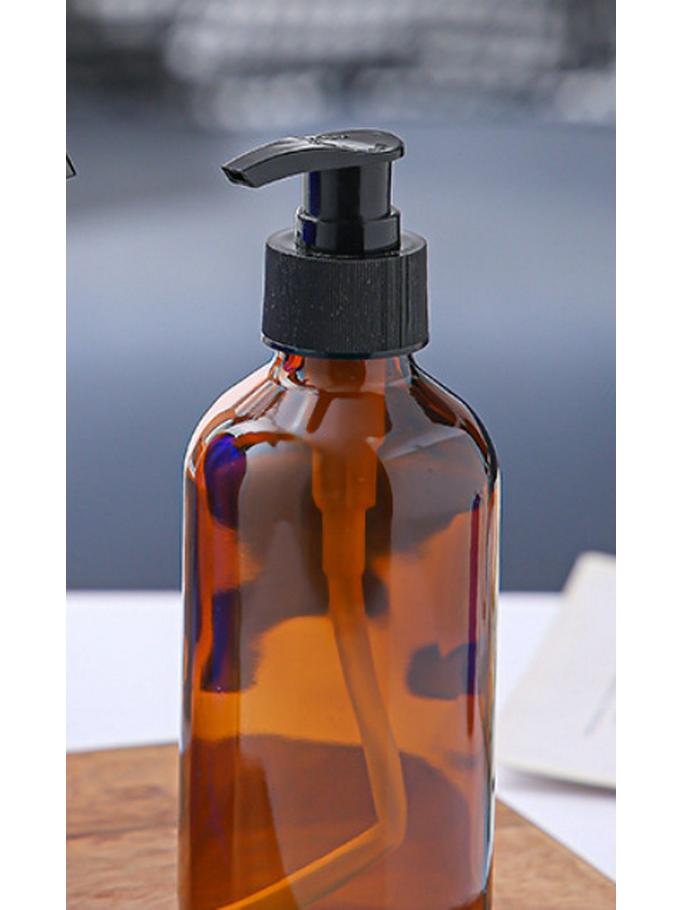Large Brown Glass Spray Bottle - Hand Sanitizer & Cosmetic Dispenser with Pump