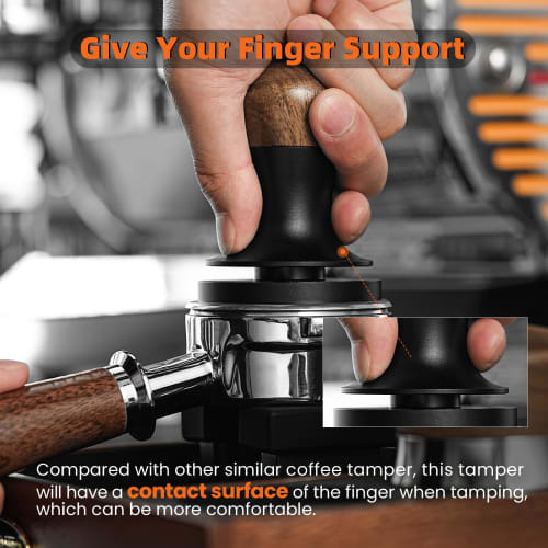 MHW-3BOMBER Coffee Tamper, 58mm, Espresso Tamper, Constant Pressure, 30lb, Audible Feedback, Easy Press, 15lb Spare Spring, Coffee Supplies, 58.35mm,