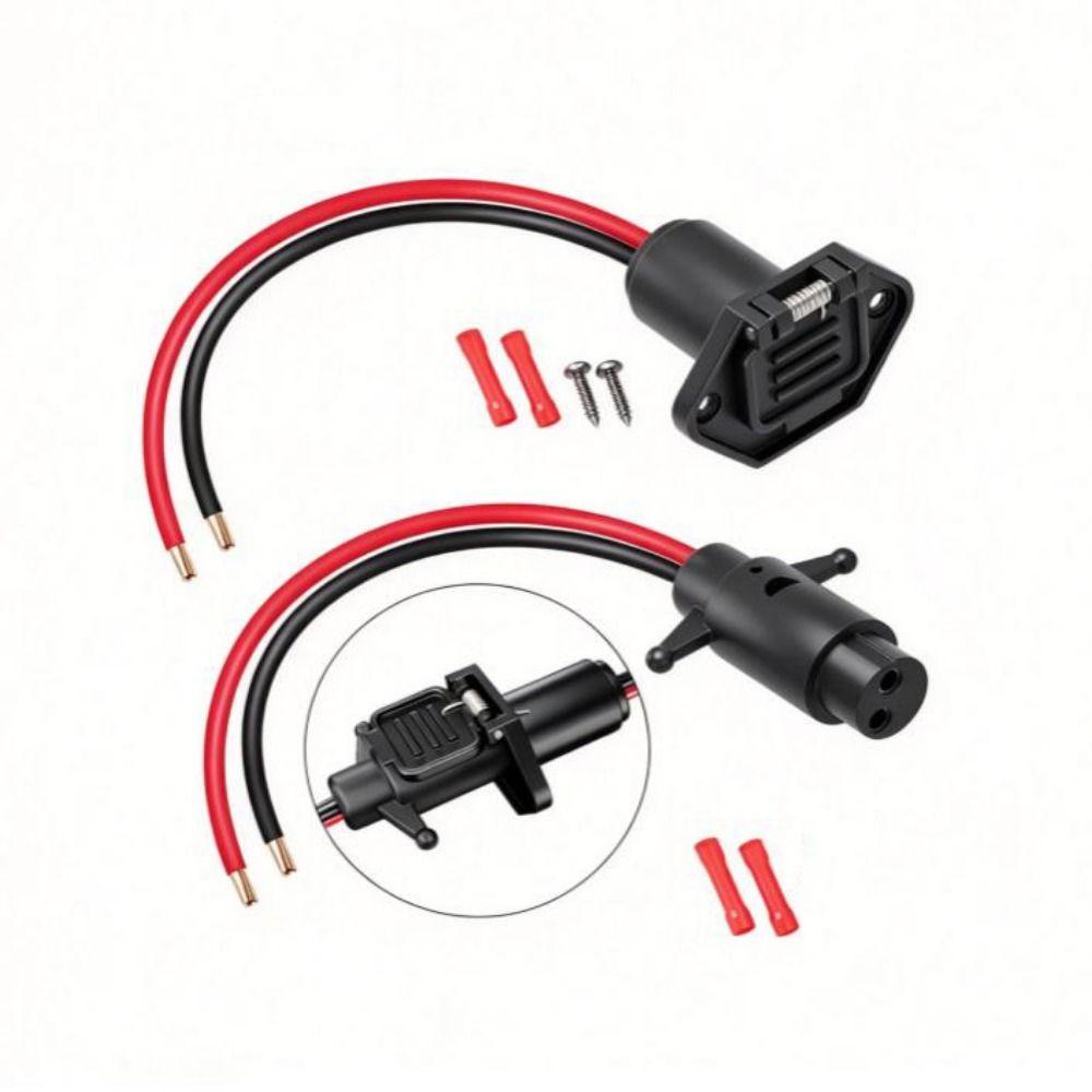 8AWG/10AWG 2-Wire Drag Motor Socket 12V-24V Marine Trolling Motor  for Boat Trolling Motor