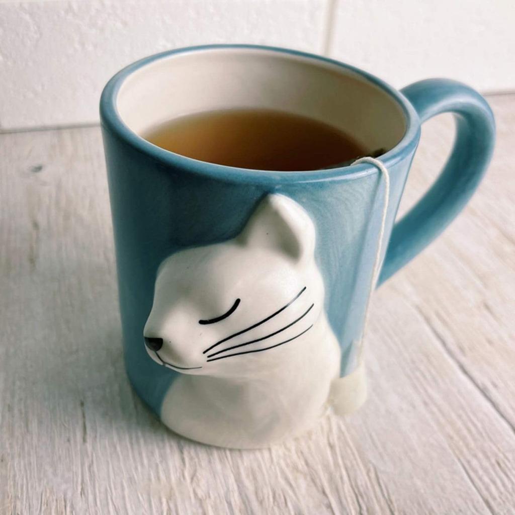 Sun Art Cute and White Kissing Cat Cat Cat "Black Cat" Mugs, Pair, Design, 330ml, Gray, Gift, Merchandise, Cups, SAN2754-2