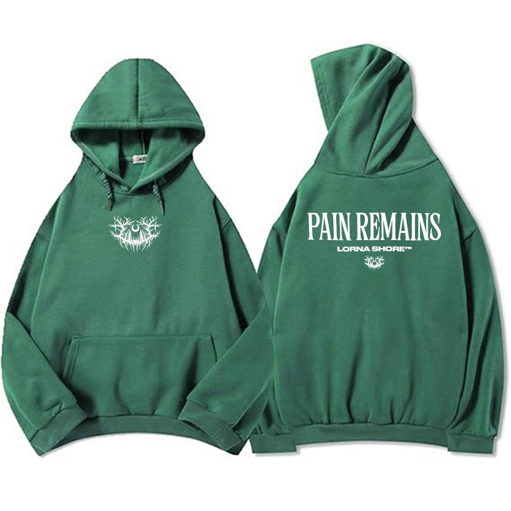 Moletom com Capuz de Manga Comprida de Lã Lorna Shore Masculino Casual Grunge Unissex Streetwear Tops Masculinos