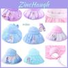 Chapéu de Sol Infantil Elsa Desenho Animado, Tecido de Poliéster Durável e Confortável, Disponível em Roxo, Azul e Rosa, 52-54cm/20.5-21.3in.