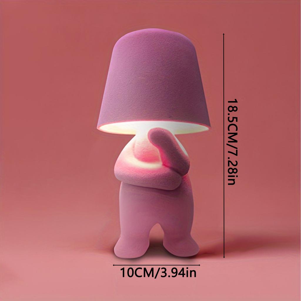 LED decorative ambiance thinker fabric plush villain table lamp ins style bedroom bedside desk bar USB rechargeable table lamps