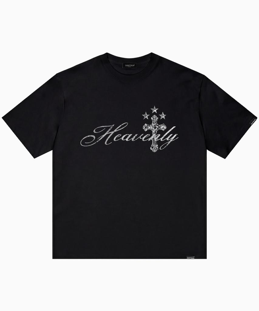 SAINTPAIN Sp Heavenly Cross Short Sleeve T-Shirt Black