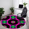 1pc Kaleidoscope Pattern Carpet, Round Non Slip Durable Large Size Office Carpet, Suitable for Office
