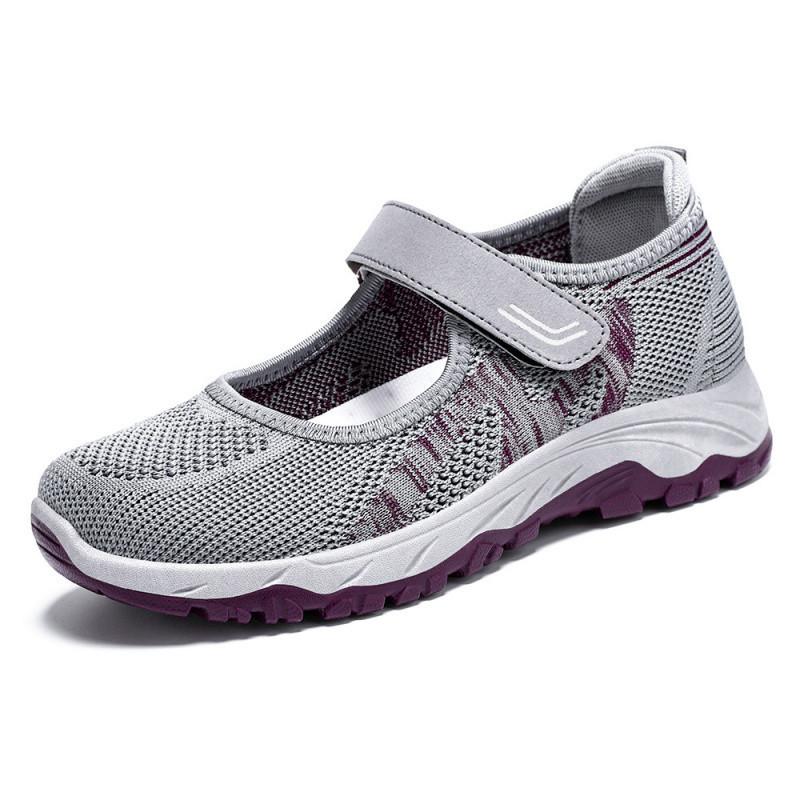 Women's Shoes Spring Women's 2025 New Casual Single Shoes Women's Shoes Breathable Velcro Middle-aged and Elderly Mother Shoes