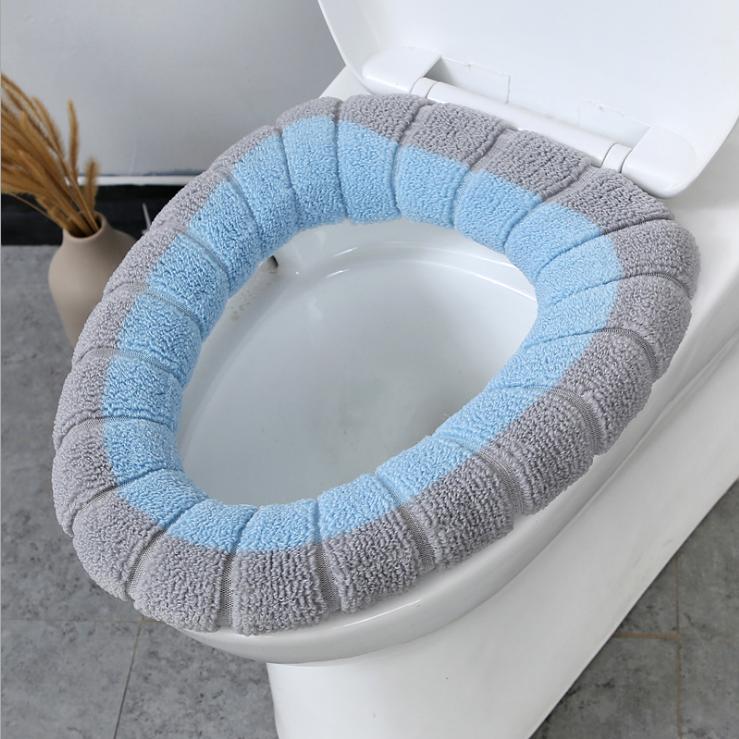 1PC Bathroom Warmer Washable Cloth Toilet Seat Cover Thick Soft Comfortable Baby Potty Seats Case