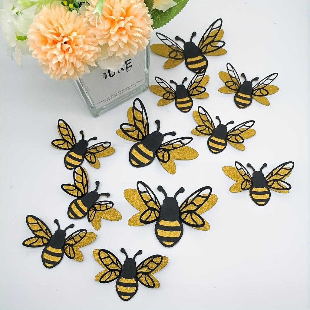 12pcs/set Artistic PVC Wall Decal, 3D Bee Mural, Self-adhesive Wall Art Sticker For Bedroom, Entryway, Living Room, Office,Porch