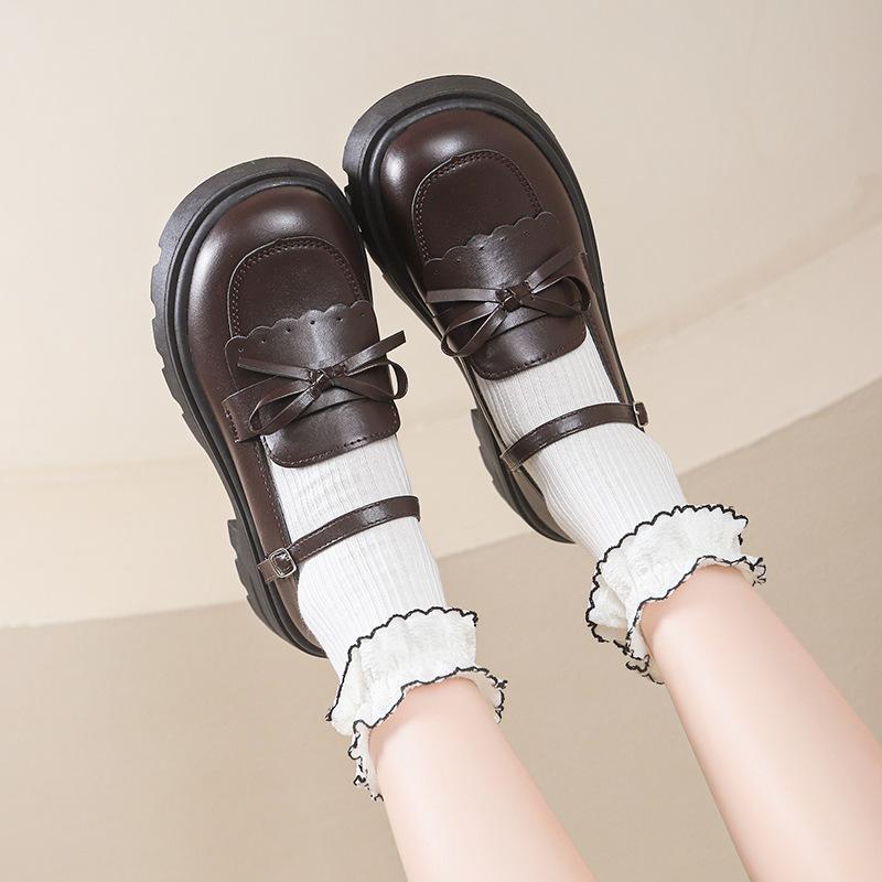 

Platform British style 22 autumn new Mary Jane small leather shoes jk uniform single shoes hongjie35 хаки