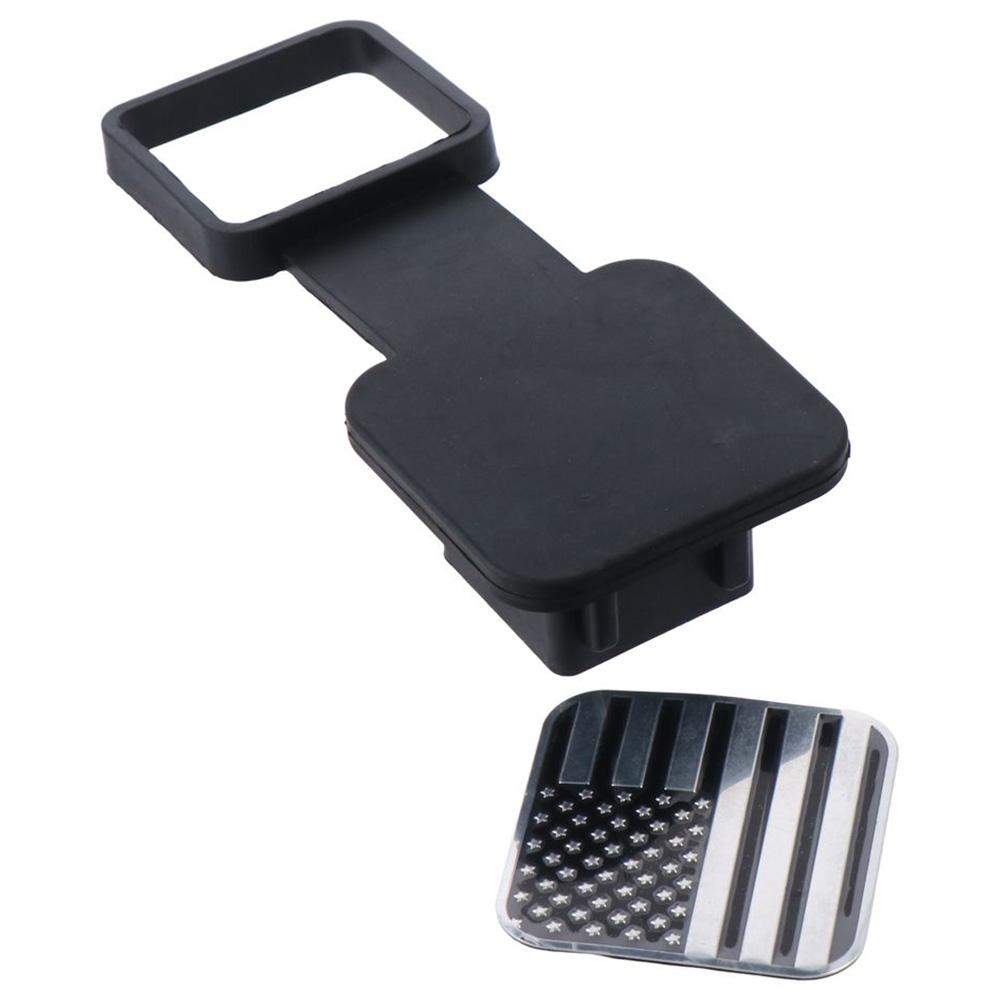 

1 шт., 40x40 мм, чехлы для сцепного устройства прицепа, серебряный американский флаг, квадратный рот, приемник для автомобиля