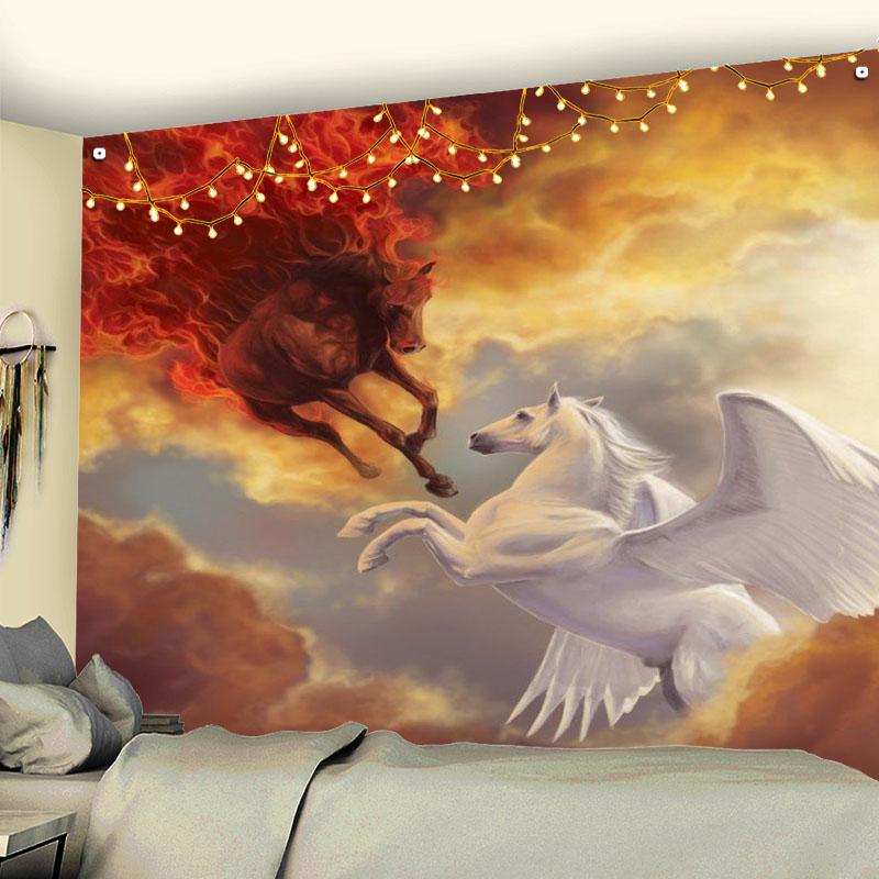 Fantasy Pegasus Background Cloth Unicorn Tapestry Wall Hanging Bedroom Dormitory Room Decoration