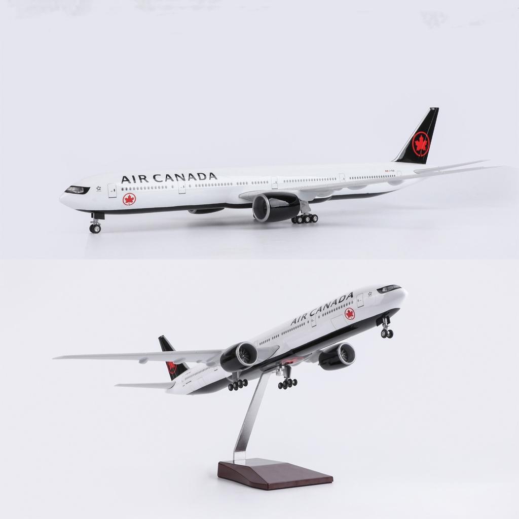 Replica Aircraft Models 47cm Scale Resin Aircraft Model Air Canada for B777 1:157 Simulation Miniature Airplane Model(NO Light)