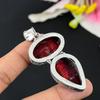 Red Labradorite Gemstone Handmade 925 Sterling Silver Jewelry Pendant 2.76" KG-156