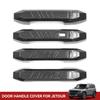 For Chery Jetour T2 2024-2025 Car Carbon Fiber ABS Car Door Handle Bowl Protect Sequin Auto Tailgate Handle Bowl Frame Accessory