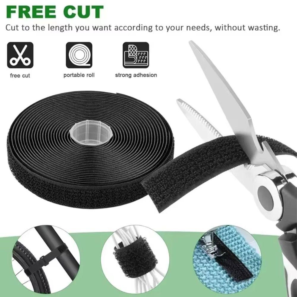 Free Cut Length Hook Loop Straps Reusable Adjustable Fastening Straps Cord Straps  Home Office