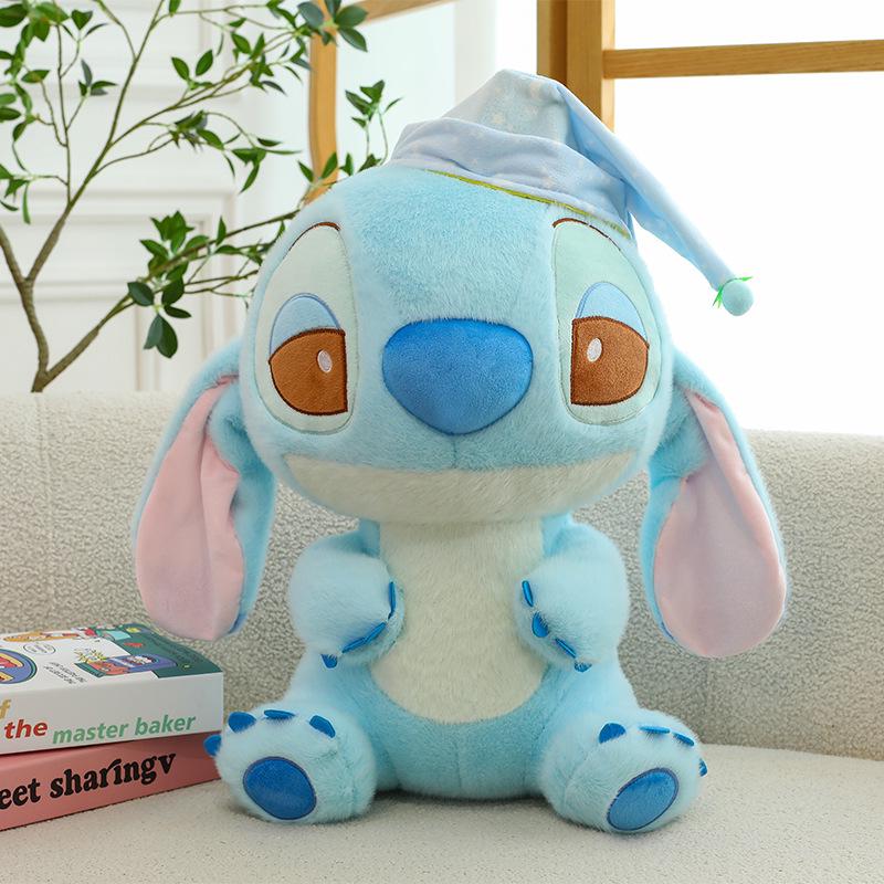 Sakura Pink Stitch Plush Toy with Flowers - Valentine's Day Gift for Girls