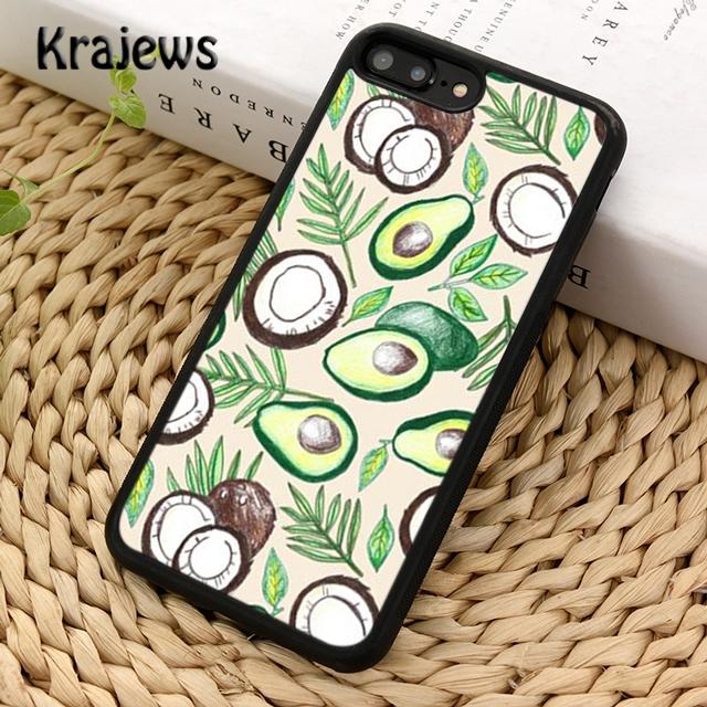Krajews avocado Pattern Soft Phone Case Cover For iPhone 16 15 SE2020 14 6 7 8 plus 11 12 13 pro max coque Shell Fundas