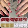 Nail Art Jewelry 12-Grid New Year'S Festive Three-Dimensional French Bow-Sized Mixed Nail Jewelry