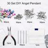 30Pcs/Set Colorful Guardian Angel Pendant Creative Angel Fairy Dangle Charms  DIY Crafts