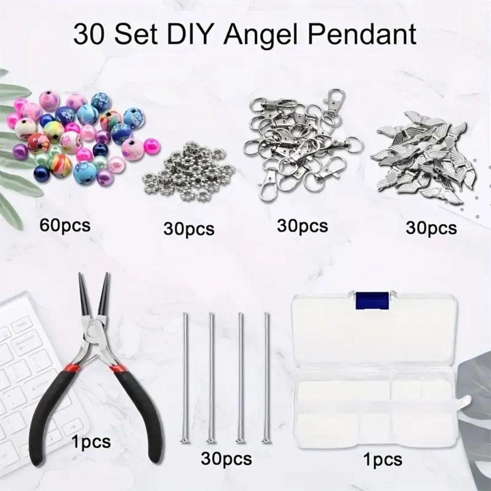 30Pcs/Set Colorful Guardian Angel Pendant Creative Angel Fairy Dangle Charms DIY Crafts